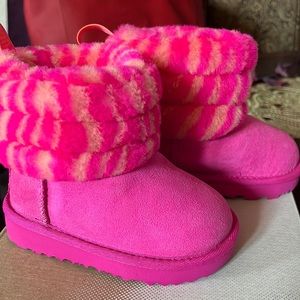UGG mini fluff quilted boots